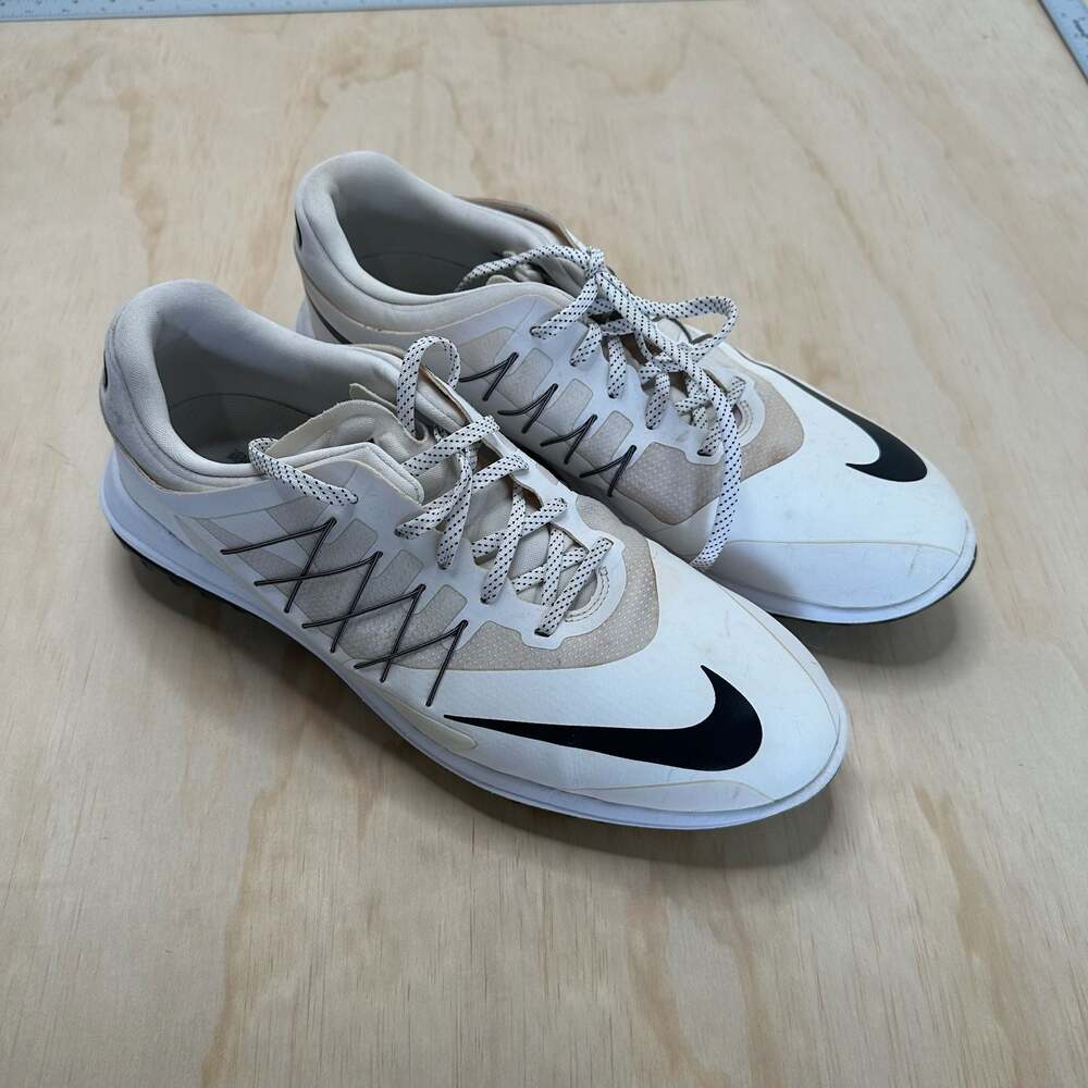 Nike Lunar Golf Shoes Men's Size 12 Control Vapor White/Black/Volt 849971-100,